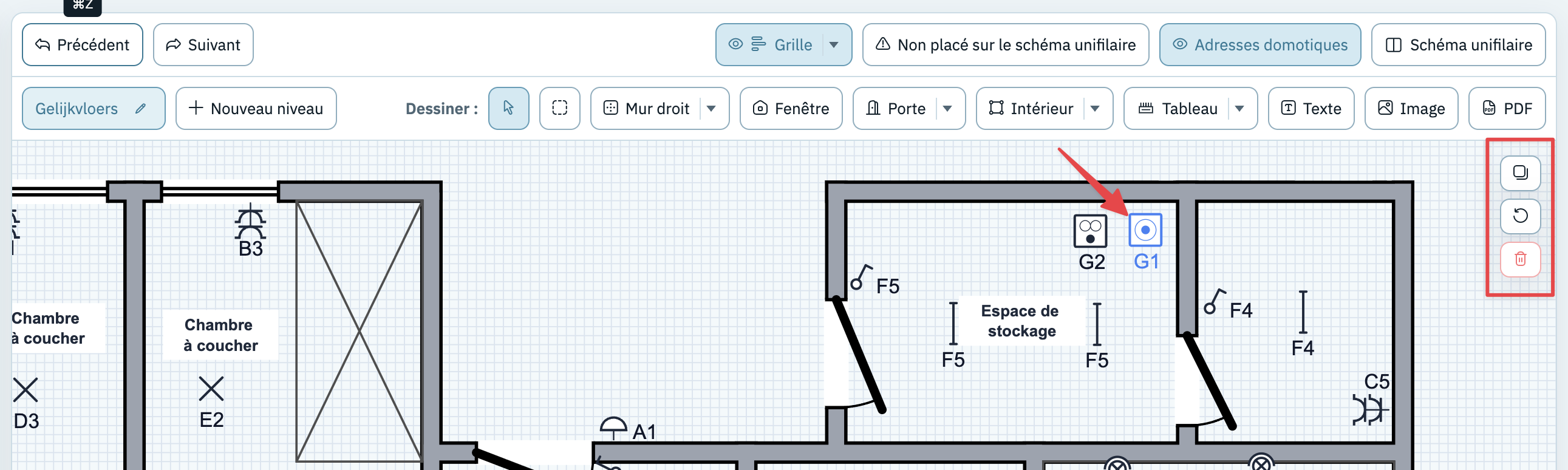 floor plan toolbar