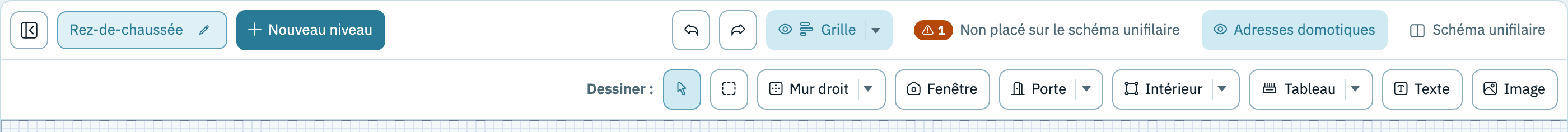 floor plan toolbar